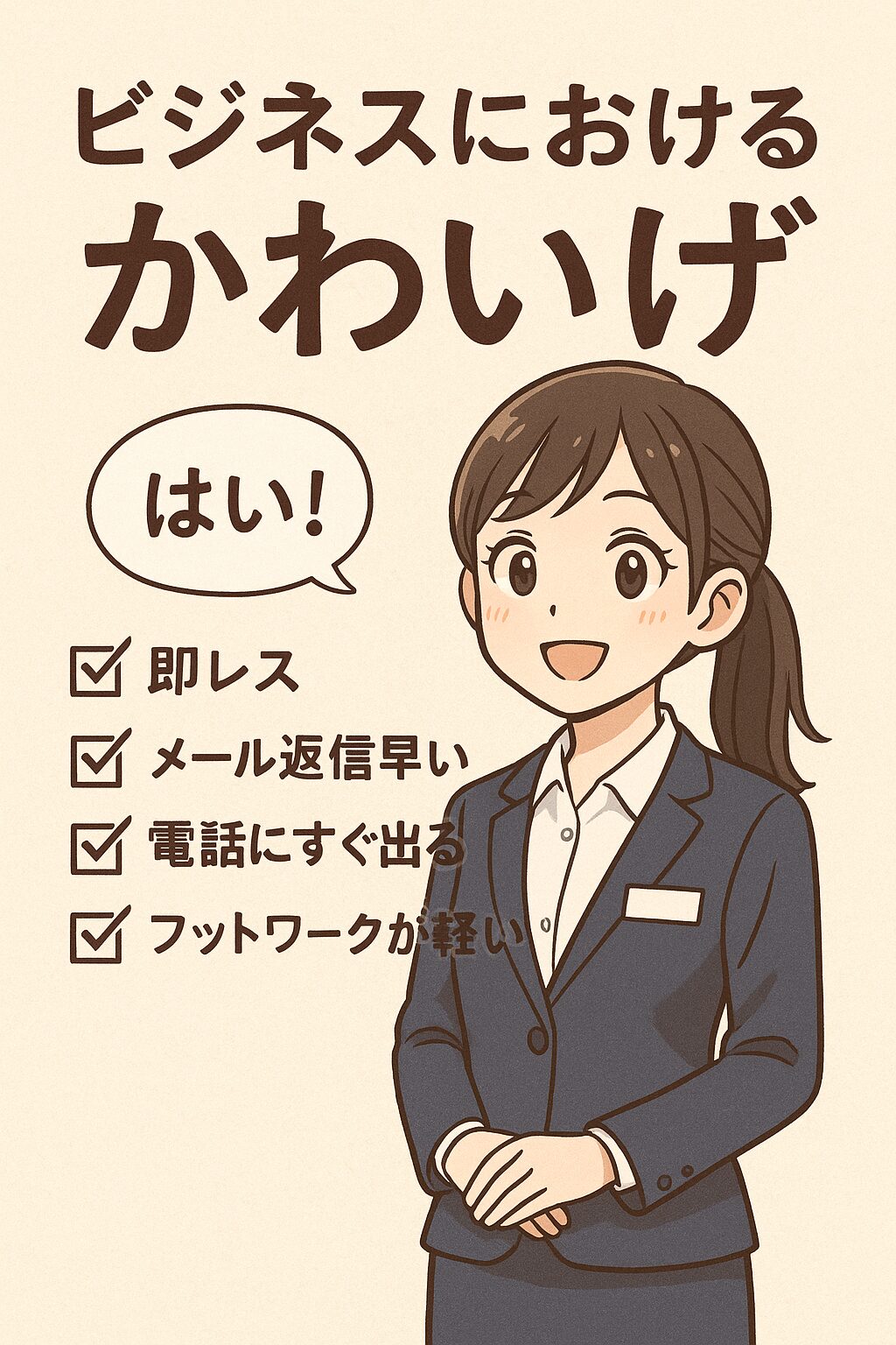 【新入社員・若手社員必見】ビジネスにおける「かわいげ／可愛げ」の重要さとは？